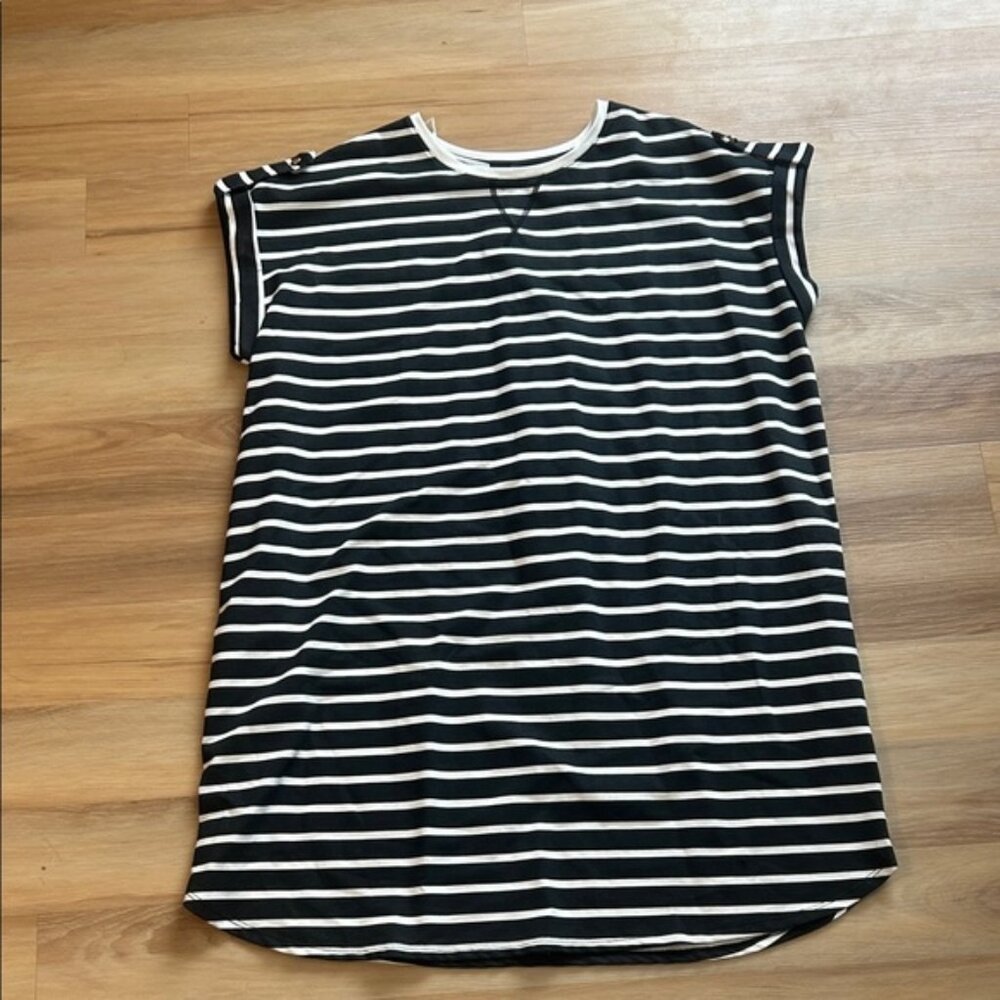 Fred David Monochrome Striped Top